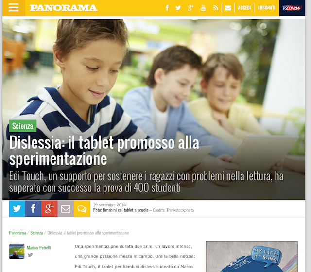 EdiTouch certificato dal Servizio Sanitario Nazionale