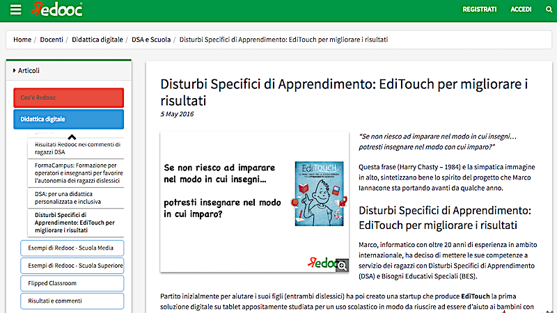 REDOOC SCRIVE DI EDITOUCH